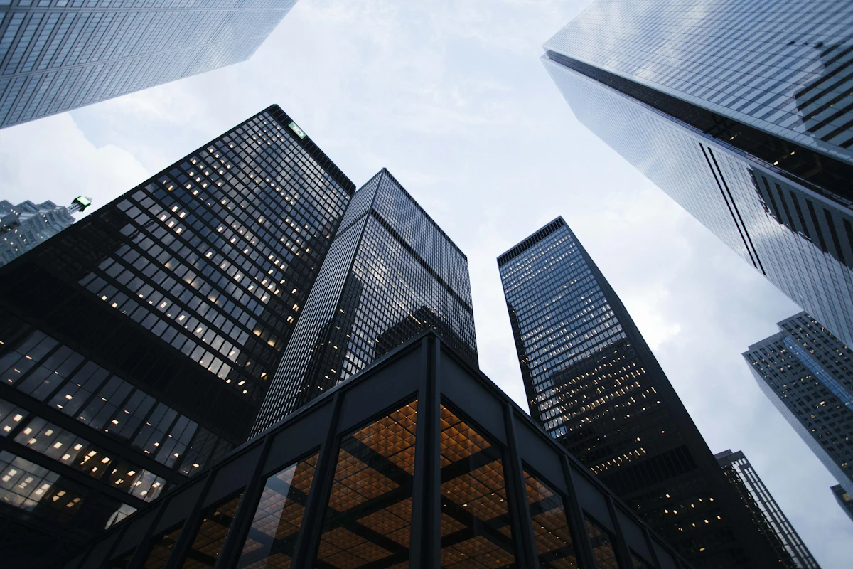 Commercial glass and steel architecture